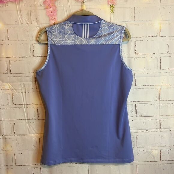 Adidas Sleeveless Golf Button Up Collar Top Large - Picture 6 of 9
